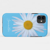 デイジーブルーホワイトスクリプトケースメイトiPhoneケース Case-Mate iPhoneケース (裏面(横))