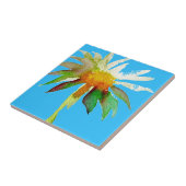 デイジーブルーモダンアートフラワー タイル (側面)