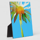 デイジーブルーモダンアートフラワー フォトプラーク (側面)