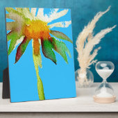 デイジーブルーモダンアートフラワー フォトプラーク (側面)