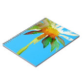 デイジーブルー モダンアートの花 ノートブック (左側)