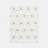 デイジーブロッサムフラワーデイジーガーデンパーティーフローラ フリースブランケット (正面)