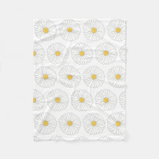 デイジーブロッサムフラワーデイジーガーデンパーティーフローラ フリースブランケット (正面)