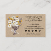 デイジーブーケエレガントサ魅力的ーシャルアイコンクラフト 名刺 (裏面)