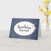 デイジーブーケオンデニム カード (黄色い花)