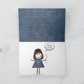 デイジーブーケオンデニム カード (内部)