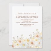 デイジーブーケバプテスマ招待状 招待状 (裏面)