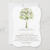 デイジーブーケホワイト結婚式招待状 招待状 (正面)