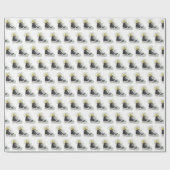 デイジーブーケ入りブラックスニーカー ラッピングペーパー (フラット)