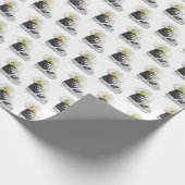 デイジーブーケ入りブラックスニーカー ラッピングペーパー (角)