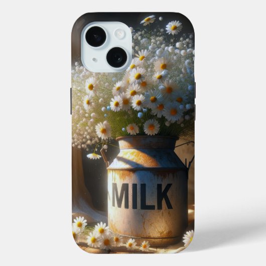 デイジーブーケ入りミルク缶 Case-Mate iPhoneケース (裏面)