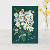 デイジーブーケ手の哀悼色彩の鮮やかの意味 カード (黄色い花)