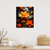 デイジーブーケ絵を描オングーアシュのアートポスター ポスター (キッチン)