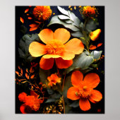 デイジーブーケ絵を描オングーアシュのアートポスター ポスター (正面)