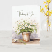 デイジーブーケ考えウォーター色 カード (黄色い花)