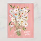 デイジーブーケ色彩の鮮やかハンドグーシュ恋しく思ユースウィート ポストカード (正面)