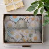 デイジープリントホワイトフラワーアートデコパージュ 薄葉紙 (ギフト)