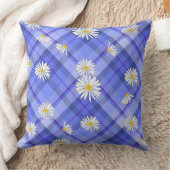 デイジープレイドブルー クッション (ブランケット)