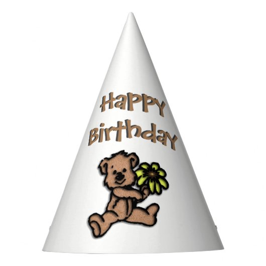 デイジーベアの誕生日 パーティーハット (正面)