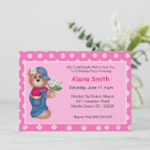 デイジーベア誕生日招待状 招待状 (スタンド正面)