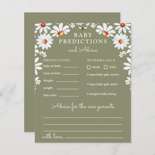 デイジーベビーの予測とアドバイス (正面/裏面)