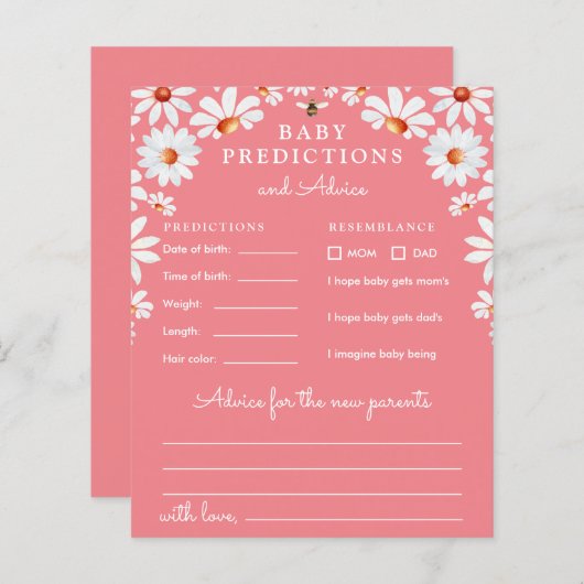 デイジーベビーの予測とアドバイス (正面/裏面)