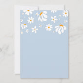 デイジーベビーイン開花シンプルボーイベビーシャワー 招待状 (裏面)