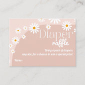 デイジーベビーイン開花ボホガールベビーシャワーオムツ エンクロージャーカード (正面)