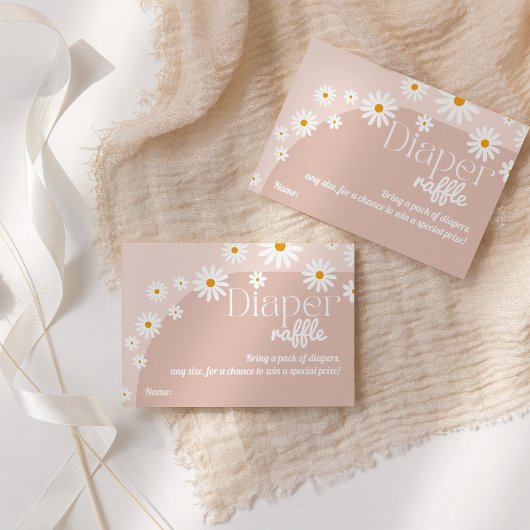 デイジーベビーイン開花ボホガールベビーシャワーオムツ エンクロージャーカード