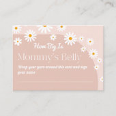 デイジーベビーイン開花ボホガールベビーシャワーゲーム エンクロージャーカード (正面)