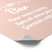 デイジーベビーイン開花ボホガールベビーシャワーバー ポスター (角)