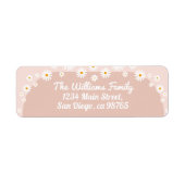 デイジーベビーイン開花ボホガールベビーシャワー ラベル (正面)