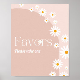 デイジーベビーイン開花ボホガール赤ちゃんシャワーの好意 ポスター