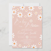 デイジーベビーイン開花ボホベイビーシャワー招待状 招待状 (正面)