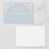 デイジーベビーシャワーおむつラッフルチケット エンクロージャーカード (正面/裏面)