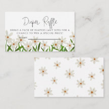 デイジーベビーシャワーおむつラッフルチケット