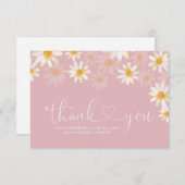デイジーベビーシャワーサンキューカード サンキューカード (正面/裏面)
