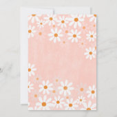 デイジーベビーシャワー招待状ボホレトロデイジーHipp 招待状 (裏面)