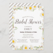 デイジーベビーシャワー招待状、パーティの招待状 招待状 (正面/裏面)