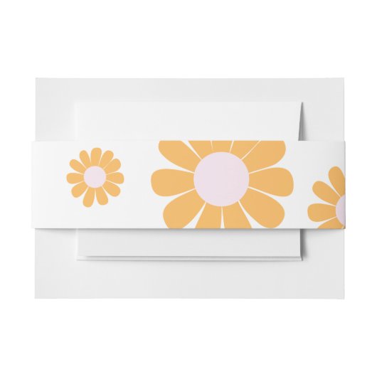 デイジーベビーシャワー 招待状ベリーバンド (正面例)