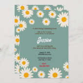 デイジーベビーシャワー 招待状 (正面/裏面)