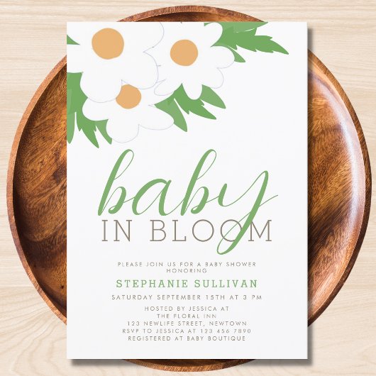 デイジーベビーシャワー 招待状