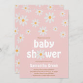 デイジーベビーシャワー 招待状 (正面/裏面)