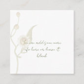 デイジーベビー開花の山花ベビー本 エンクロージャーカード (裏面)