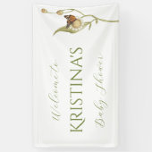 デイジーベビー開花ワイルドフラワーベビーシャワー 横断幕 (縦)