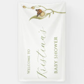 デイジーベビー開花ワイルドフラワーベビーシャワー 横断幕 (縦)