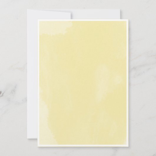 デイジーホワイトイエローフローラス結婚クリプト 招待状 (裏面)