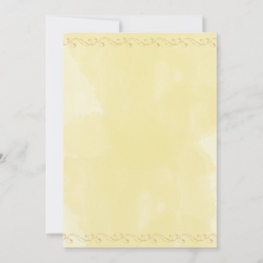 デイジーホワイトイエローフローラタイポグラフィ救 セーブザデート (裏面)