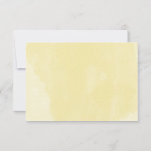 デイジーホワイトウォーター色フローラスクリプ結婚ト 出欠カード (裏面)