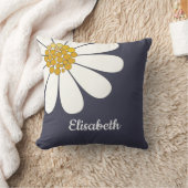 デイジーホワイトフローラのカスタマイズ名 クッション (ブランケット)